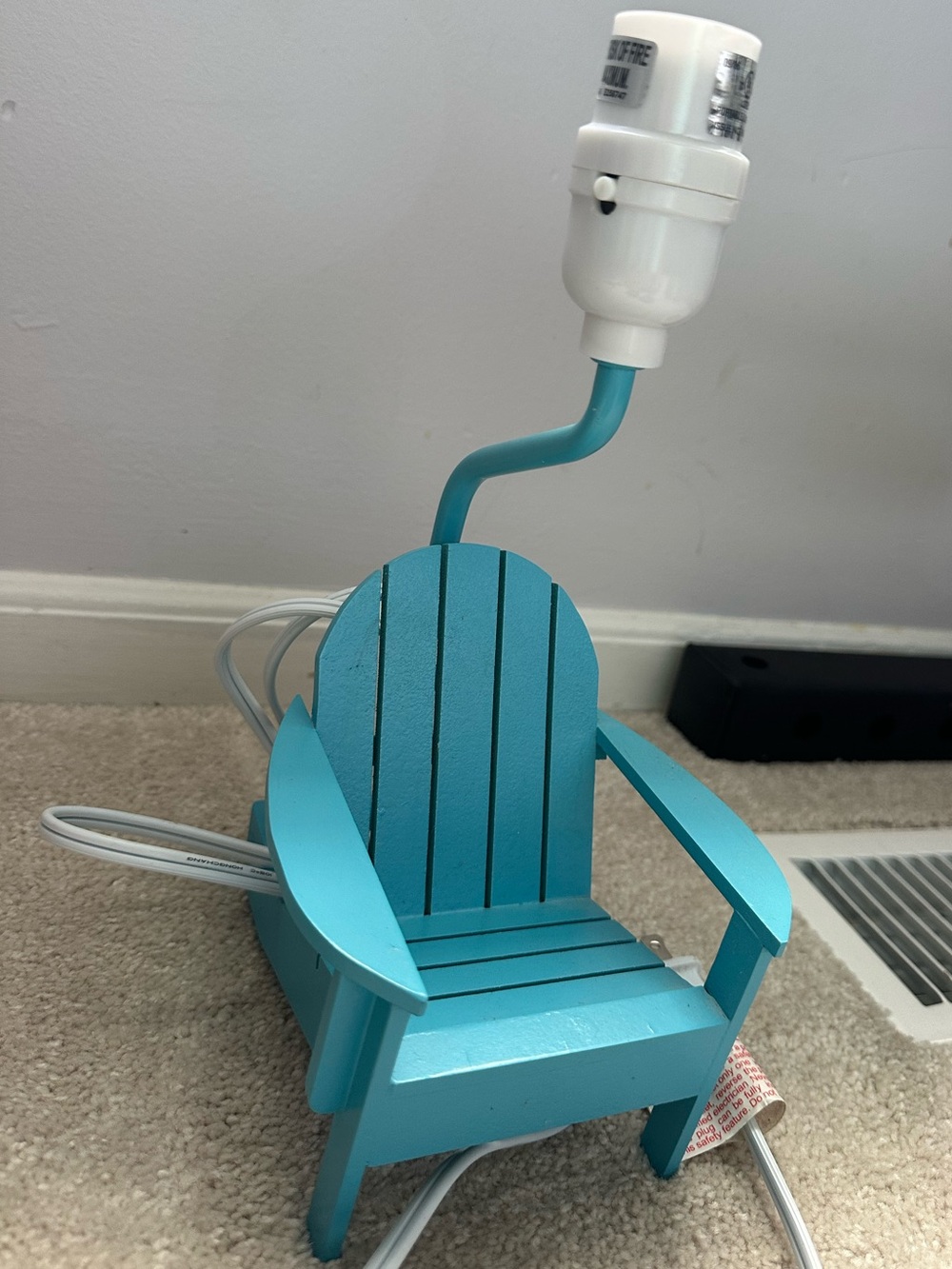 Beach Chair Lamp Light Blue Adirondak